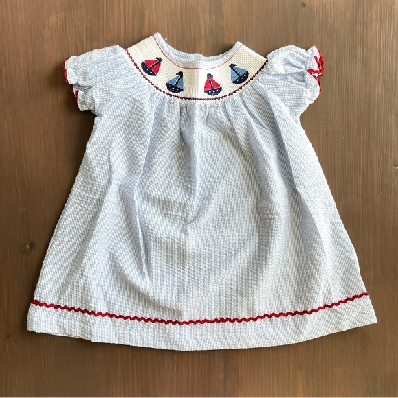 Lil Cactus Other - Lil Cactus Smocked Sailboat Dress - Size 12-24M